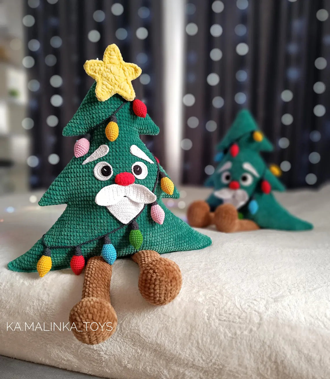 Crochet Pattern Christmas Tree Pillow