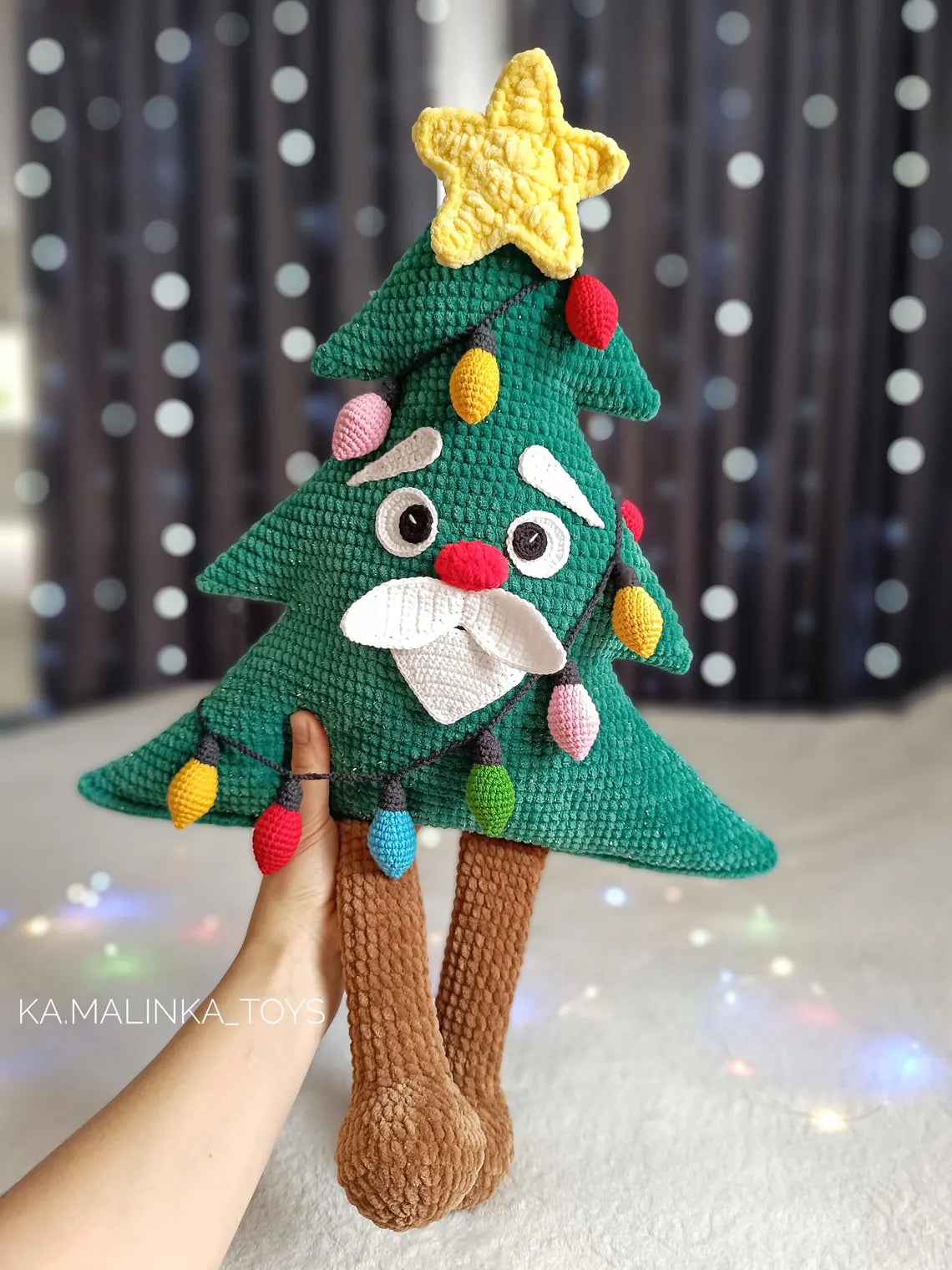 Crochet Pattern Christmas Tree Pillow