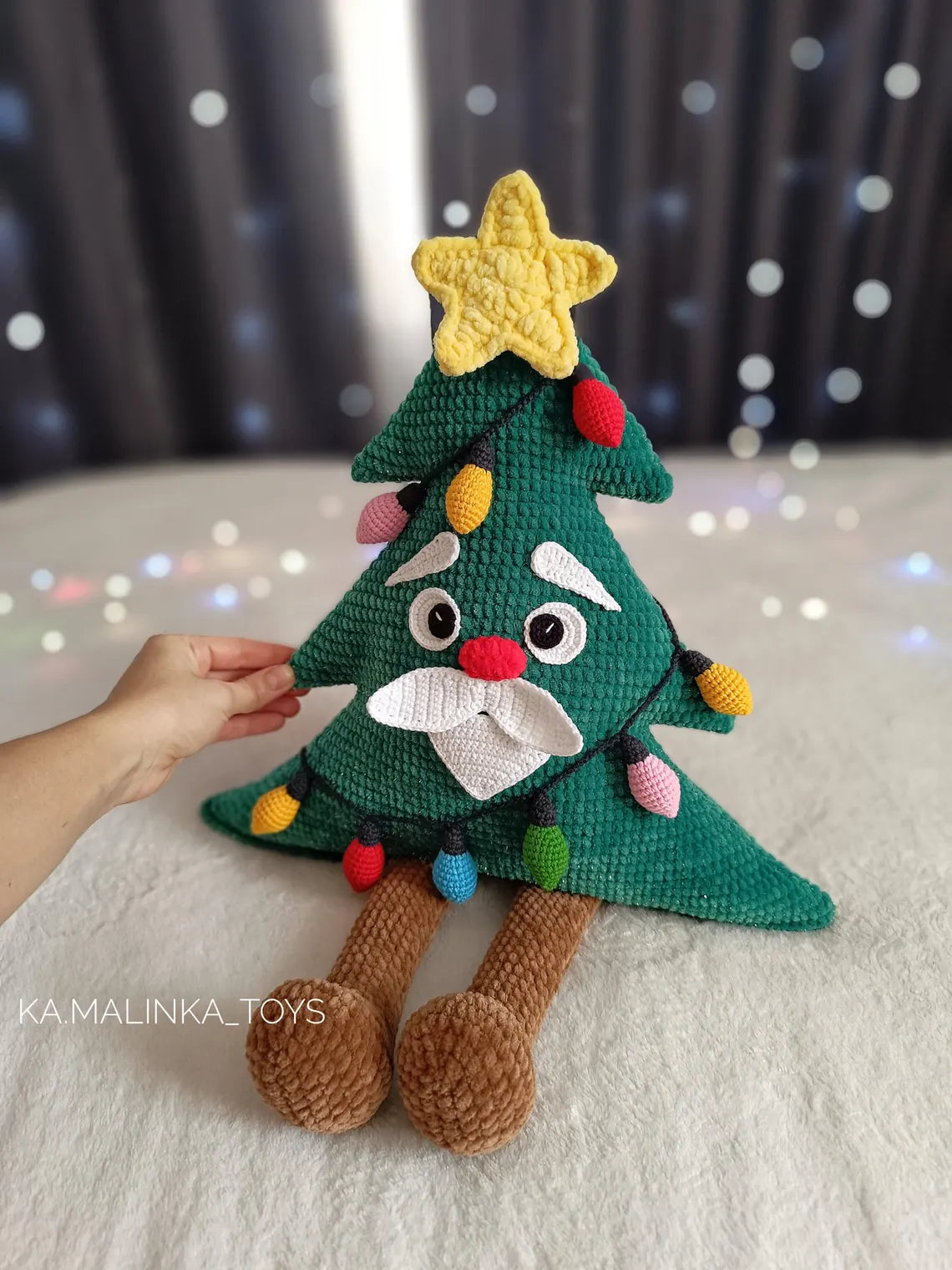 Crochet Pattern Christmas Tree Pillow