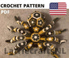 Pattern crochet giant spider tarantula african flower pdf